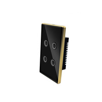 MatterWall Switch Rainure de cadre en alliage d'aluminium directement connecté à Homekit Alexa Voice Control 2.5D Tempered Glass Smart Switch