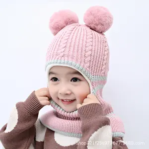 Topi Beanie Bayi, Topi Rajut Hangat Musim Dingin Anak Balita Baru Lahir, Topi Bayi Laki-laki Perempuan