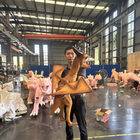 Marionnette dinosaure en silicone faite à la main, jouet pour jeunes, cadeau pour usage intérieur/extérieur, taille personnalisable, centre commercial