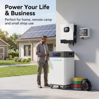 Sistem Penyimpanan Energi Rumah Hibrida KF Solar Split Stackable 15KW dengan Baterai LiFePO4 dan Inverter untuk Panel Surya
