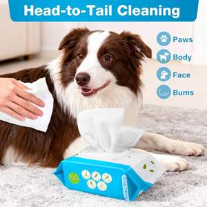 Lingettes pour chiots pour nettoyer le visage, les yeux, les oreilles, les pattes, les dents, le corps, lingettes pour chiens Prime Pets pour les pattes et le derrière, lingettes humides pour animaux de compagnie - Product Image 4
