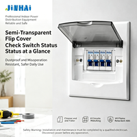 Boîtier de distribution MCB encastré 4 voies AE-4, en plastique ignifuge avec couvercle transparent, IP30, équipement de distribution d'énergie intérieur