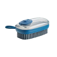 2025 nettoyage à domicile petite brosse à chaussures brosse à récurer en plastique avec distributeur de savon brosse à vaisselle de cuisine avec distributeur de savon liquide