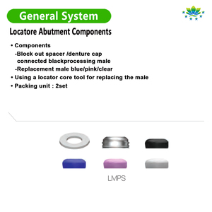 Set voor het plaatsen van overdentures op tandheelkundige implantaten met siliconen doppen, ringhouder, locator, abutment, blauw, roze, zwart, rood en dop, OEM ODM - Product Image 2