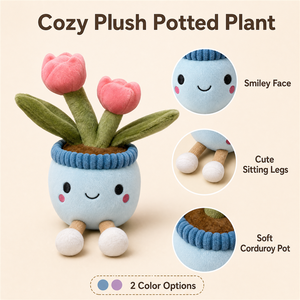 Adorable Planta de Tulipán en Maceta de Peluche de 15 cm, Relleno de Algodón 3D, Suave, Alivia el Estrés, Decoración de Escritorio, Juguete, Regalo para el Día de San Valentín - Product Image 3