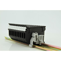 Bloc de bornes de déconnexion fusionné WUK5-HESI à serrage par vis, courant 6,3A, tension nominale 800V, 2 pôles, PA Nylon, laiton nickelé, cuivre