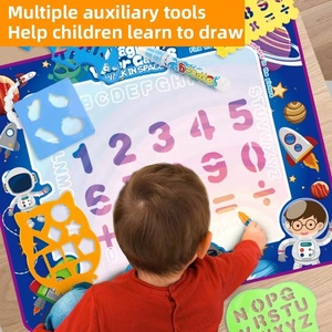 Samtoy 100cm enfants surdimensionné eau toile tige <span class=keywords><strong>magique</strong></span> eau dessin tapis coloriage Doodle tapis avec stylos magiques réutilisables - Product Image 3