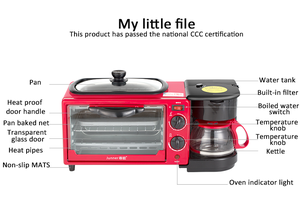 3-en-1 multifunción desayuno Hub 9L horno antiadherente plancha Pan Multi taza cafetera para Cocina - Product Image 3