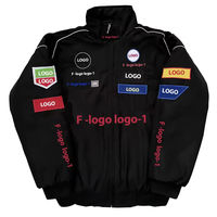 Veste grande taille personnalisée pour homme, veste de course automobile entièrement brodée F1, vêtements d'automne, style américain, veste en polyester ODM OEM