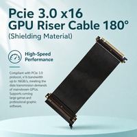 ITX Compact PC Case Vertical Connector PCIe 3.0 X16 16GB/s 180 Degree Extender Ribbon High Frequency Low Impedance PCB