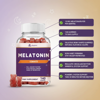 Complément alimentaire premium pour le sommeil, mélange d'édulcorants végétaux, gommes à la mélatonine aux fruits naturels
