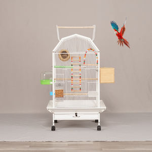 Grande <span class=keywords><strong>cage</strong></span> à oiseaux roulante robuste avec roues à vendre 46x46x94cm plateau amovible pour perroquets facile à déplacer et à nettoyer la volière domestique - Product Image 2