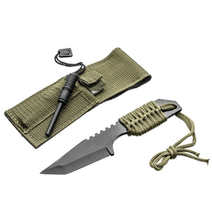OEM Outdoor Survival Kit Fire Starter Emergency Whistle <b>LED</b> <b>Flashlight</b> Hunting Multi Tool Tactical Survival Knife - Product Image 5