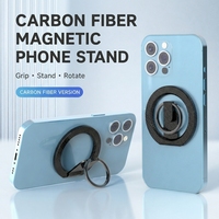 Support de Bague Magnétique Rotatif à 360 Degrés et Pliable à 180 Degrés en Fibre de Carbone et Alliage d'Aluminium pour Table - Vente en Gros