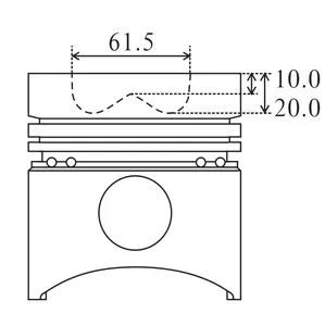 Pistón de motor 6D14T ME072324, ME021861, ME013325, ME190902, MN982119, MM433007, ME204402, ME032216, ME032298, ME033916, ME032569