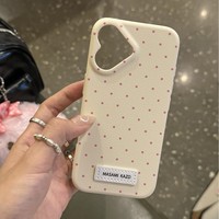 Étui de téléphone d'appareil photo en forme de coeur de luxe pour iPhone 16 étui mignon en cuir PU antichoc pour iPhone 16 Plus