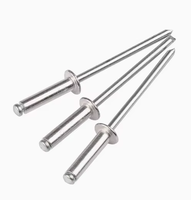 Rivets aveugles à tête fraisée à extrémité ouverte, prix usine, DIN7337, en aluminium et acier