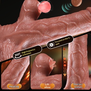 Adult <strong>Sex</strong> <strong>Toy</strong> 7 Frequencies Automatic Telescopic Sway Vibration Heating Remote Control Daily Waterproof Realistic <strong>Female</strong> Dildo - Product Image 5
