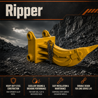 Ripper hydraulique robuste à lame simple pour excavatrice de 5 à 50 tonnes