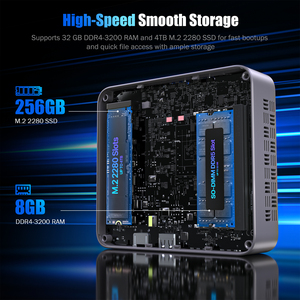 Mini PC de jeu portable Ultra basse consommation Twin Lake N150 DDR4 16 Go SSD 1 To avec Wi-Fi 5.0 et BT4.2 pour Windows 11 - Product Image 2