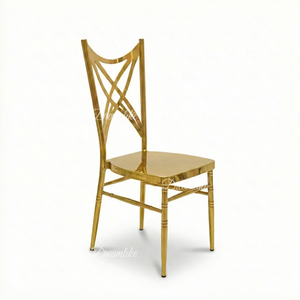 Sedie impilabili Hotel all'ingrosso mobili per matrimonio in ferro con struttura per banchetti <span class=keywords><strong>sedia</strong></span> d'oro evento nuziale <span class=keywords><strong>sedia</strong></span> - Product Image 3