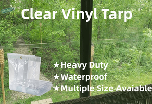 Bâche en vinyle <span class=keywords><strong>de</strong></span> 14 mil d'épaisseur avec œillets en métal Bâches transparentes enduites <span class=keywords><strong>de</strong></span> PE pour <span class=keywords><strong>serre</strong></span> Balcon Jardin Bâche en PVC <span class=keywords><strong>de</strong></span> style uni - Product Image 3