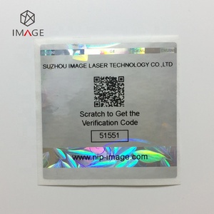 Custom Printed Logo QR Code Barcode Holographic <strong>Security</strong> <strong>Stickers</strong> - Product Image 5