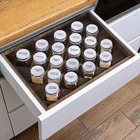 Organisateur à épices, tiroir de cuisine en bois paulownia étagère à épices et support d'organisation
