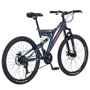 Mountain bike, 26 pollici, freni a doppio disco, sospensione della forcella anteriore, capacità di carico di 150 kg, pedali con perline, bicicletta da <span class=keywords><strong>uomo</strong></span> per adulti - Product Image 2