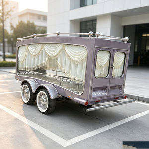 Exquisito Carro Fúnebre Artesanal con Superficie Resistente al Desgaste para un Transporte Elegante de Ataúdes, Ideal para Desfiles Fúnebres Formales - Product Image 1