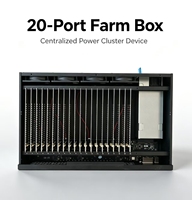 Châssis de serveur industriel 20 baies pour farm téléphonique, avec carte mère OPPO Reno6 Pro préinstallée, boîtier de contrôle de groupe multi-appareils USB OTG