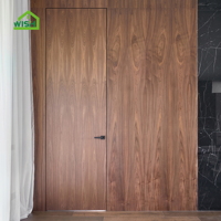 Charnières de porte de chambre à coucher en bois invisibles modernes, charnières cachées, cadre sans cadre, porte intérieure invisible