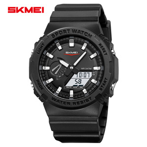 Skmei Sport Watch Men Digital Dual Display 3ATM Waterproof Tpu Strap World Time Outdoor Electronic Watch - Product Image 5