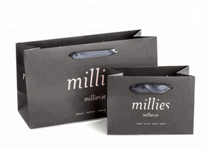 Sac à cordon de luxe avec poignée en ruban, en papier couché couleur personnalisée, pour emballage de bijoux, cosmétiques, cadeaux, vêtements et shopping, abordable - Product Image 6