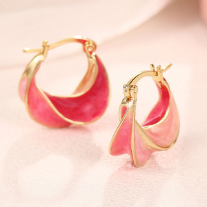 Pendientes de aro con textura en espiral para mujer, estilo vintage, accesorios para las orejas de uso diario - Product Image 6