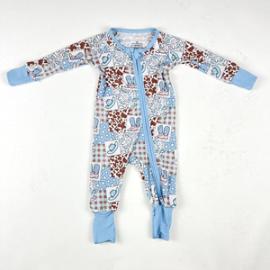 ชุดจั๊มสูทพร้อมซิปสำหรับเด็กทารกกาวไม้ไผ่แบบตะวันตกพร้อมกล่องปริศนา - Product Image 6