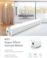 NOVO KNX Rail de rideau motorisé intelligent pour maison connectée - Utilisation intérieure au bureau, design luxueux, protection UV, moteur de rideau électrique