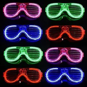 Лидер продаж, перезаряжаемые светодиодные светящиеся солнцезащитные очки с USB-разъемом, беспроводные светящиеся очки для рейв-вечеринок - Product Image 6
