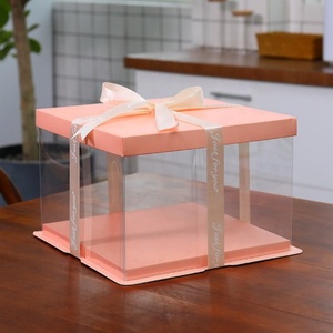 10inch Wholesale High Quality Transparent Wedding Party Single Layer Cake <b>Box</b> - Product Image 2