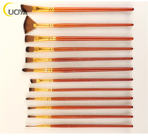 Pinceau rond <span class=keywords><strong>en</strong></span> nylon pour peinture acrylique et <span class=keywords><strong>aquarelle</strong></span>, pinceaux à peinture <span class=keywords><strong>en</strong></span> <span class=keywords><strong>ligne</strong></span> avec manche <span class=keywords><strong>en</strong></span> bois, pratiques pour étaler la peinture - Product Image 4