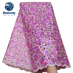 Cao Cấp Cắt Tay Chantilly Ren Lưới Bestway Chuỗi Vải Ren Châu Phi Ren Cho Đám Cưới - Product Image 5