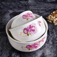 Y1456 Ensemble de 3 bols frais en céramique de haute qualité, adaptés au micro-ondes, ensemble de bols chinois pour cadeau de mariage