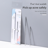 LMLTOP Extracteur de points noirs pour le visage en acier inoxydable Extracteur de boutons E097 Soins de la peau du visage Ensembles d'aiguilles pour les soins personnels contre l'acné