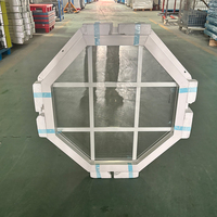 Fenêtre octogonale fixe en PVC WEIKA WINDOWS-American avec grilles décoratives, usage pour lucarne à fixation par clous, certifiée NFRC AAMA