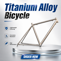Cadre de vélo en alliage de titane usiné CNC sur mesure de qualité supérieure pour vélo de route, VTT, gravel, avec design personnalisable, durable et léger