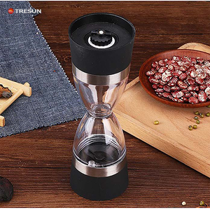 Moulin à poivre en forme de sablier 2 en 1, double tête, moulin à sel de mer et à poivre en poudre, meilleur shaker à épices, moulin à assaisonnement - Product Image 2
