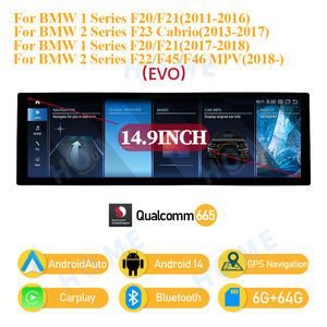 Autoradio Android 14 con Carplay e Android Auto, Navigazione per <span class=keywords><strong>BMW</strong></span> Serie 1/2 F20 F21 F22 F23 F45 F46 2011-2018 - Lettore Multimediale per Auto - Product Image 2