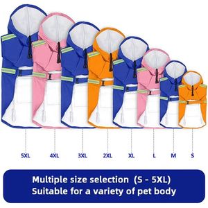 Kış yaz bahar mevsim için küçük orta büyük köpekler PU malzeme için OEM yansıtıcı su geçirmez Pet yağmurluk - Product Image 4