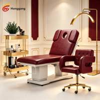 Table de massage entièrement électrique réglable, base en métal de luxe, couleur personnalisable, lit de spa pour salon de beauté
