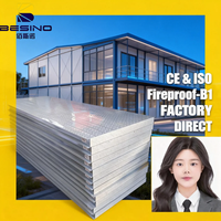 Panel Sandwich Busa PU Eksterior Harga Terbaik, Genteng Bergelombang Tahan Api Tahan Air Ramah Lingkungan Panel Logam Cina